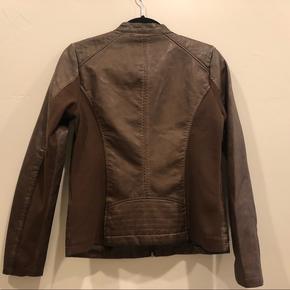 Sebby Whiskey Brown Faux Leather NWT Jacket - Picture 2 of 4